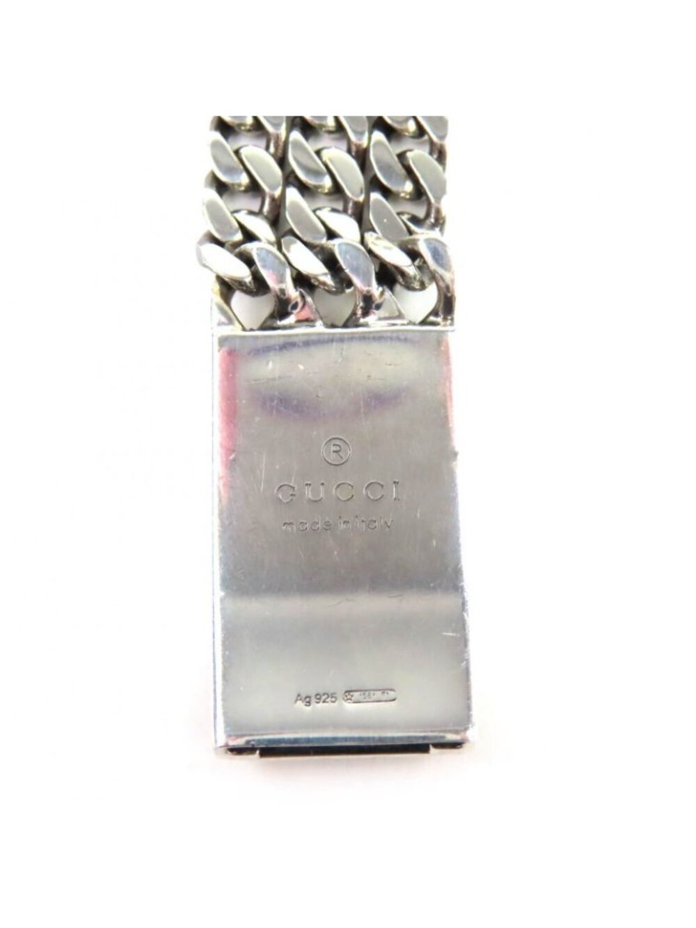 Gucci Ghost Skull GG Pattern Triple Chain Bracelet Silver - Picture 8 of 8